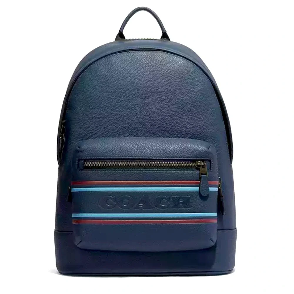 NWT Coach West Backpack with Coach Sttipe.